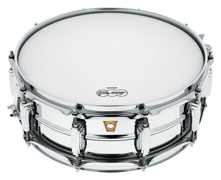Ludwig Chrome Plated Brass Snare Drum 5x14 Smooth Shell with Imperial Lugs