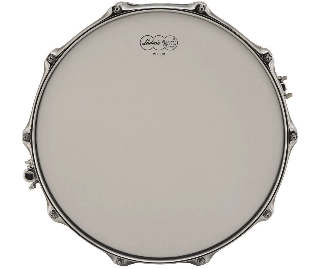 Ludwig Chrome Plated Brass Snare Drum 6.5x14 Smooth Shell with Imperial Lugs