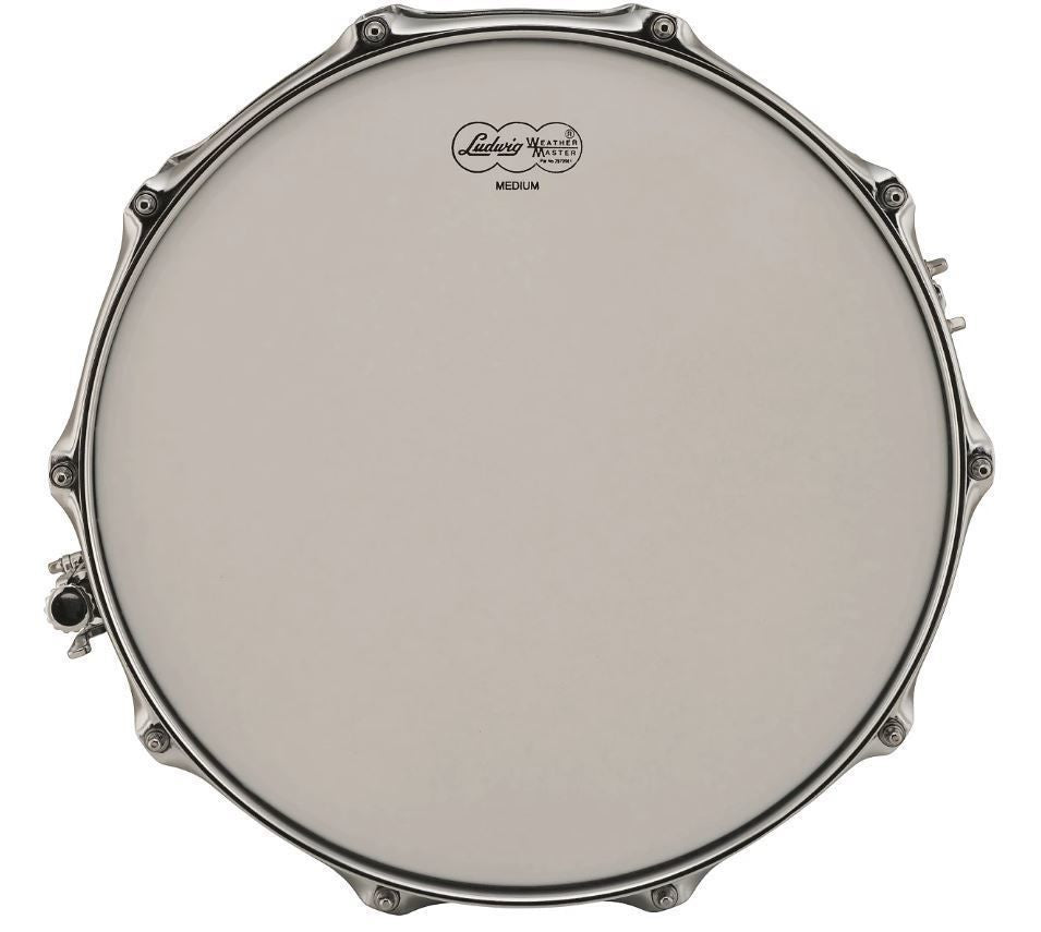 Ludwig Chrome Plated Brass Snare Drum 6.5x14 Smooth Shell with Tube Lugs