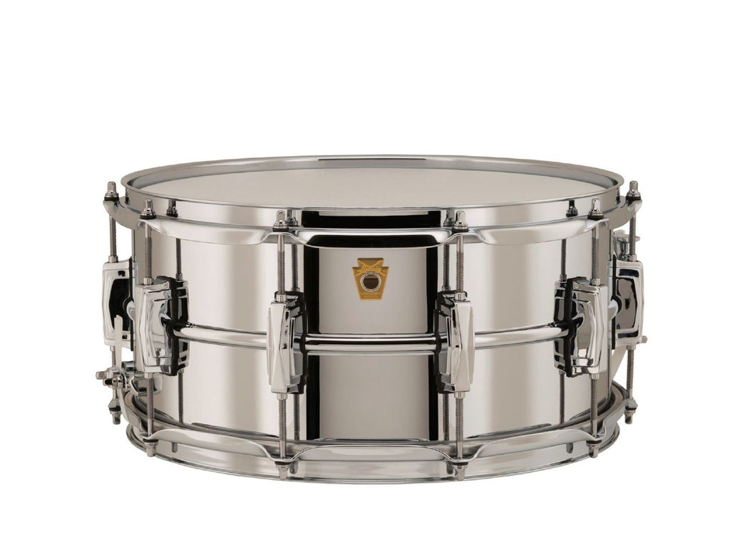 Ludwig Chrome Plated Brass Snare Drum 6.5x14 Smooth Shell with Imperial Lugs