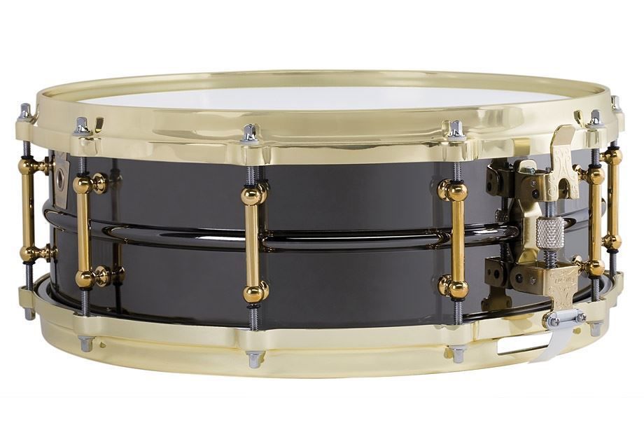 Ludwig Black Beauty Snare Drum 5x14 Brass Tube Lugs with P86 & Die Cast Hoops