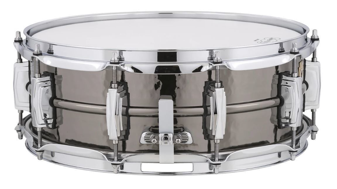 Ludwig Black Beauty Brass Snare Drum 5x14 Hammered Shell with Imperial Lugs