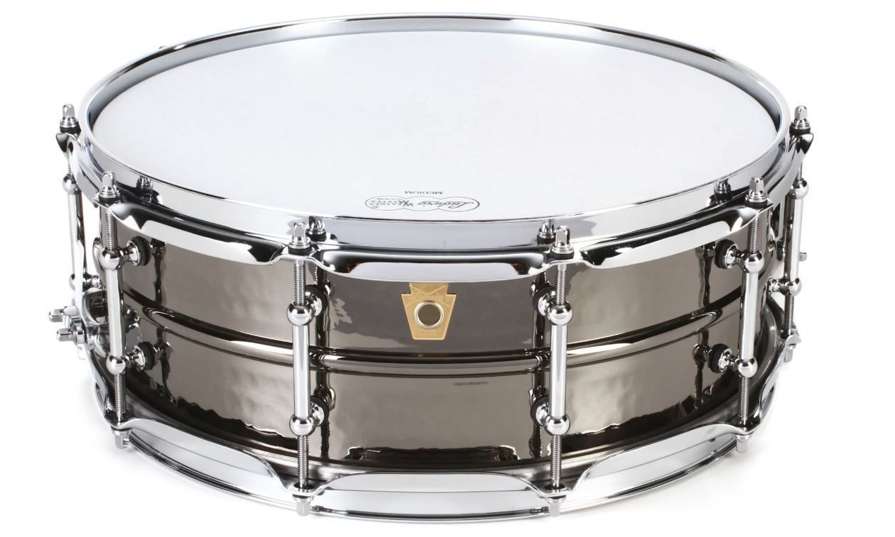 Ludwig Black Beauty Brass Snare Drum 5x14 Hammered Shell with Tube Lugs
