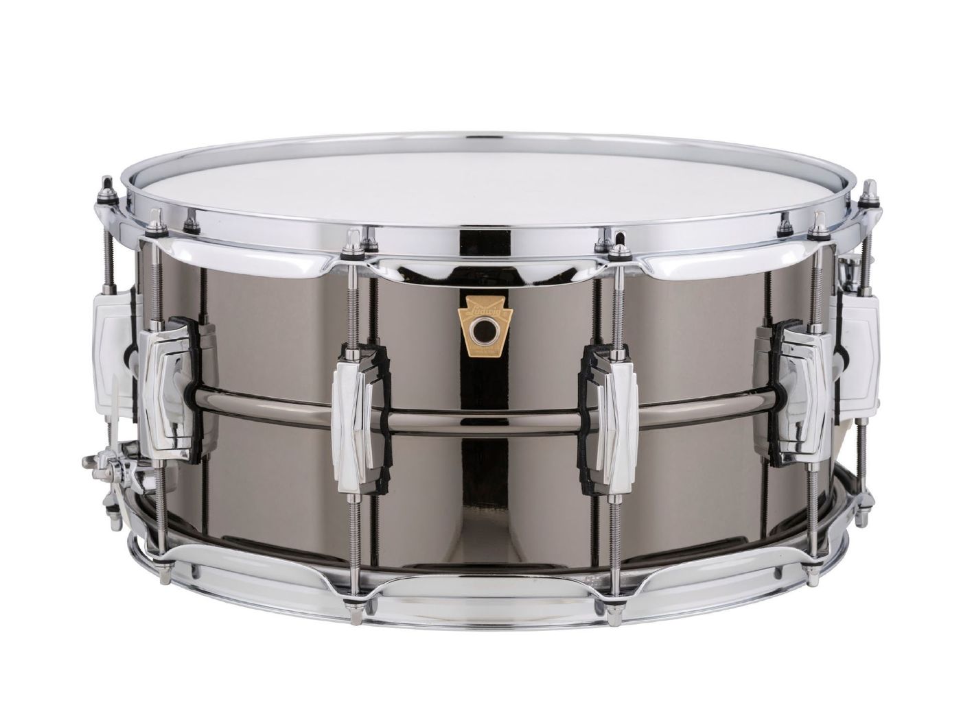 Ludwig Black Beauty Brass Snare Drum 6.5x14 Smooth Shell with Imperial Lugs