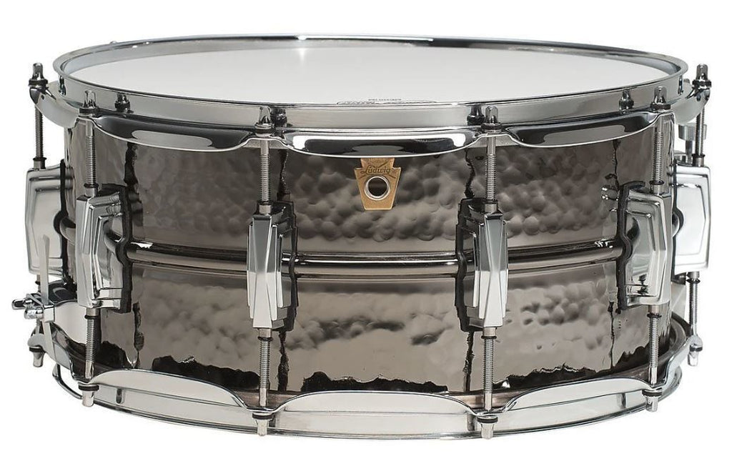 Ludwig Black Beauty Brass Snare Drum 6.5x14 Hammered Shell with Imperial Lugs