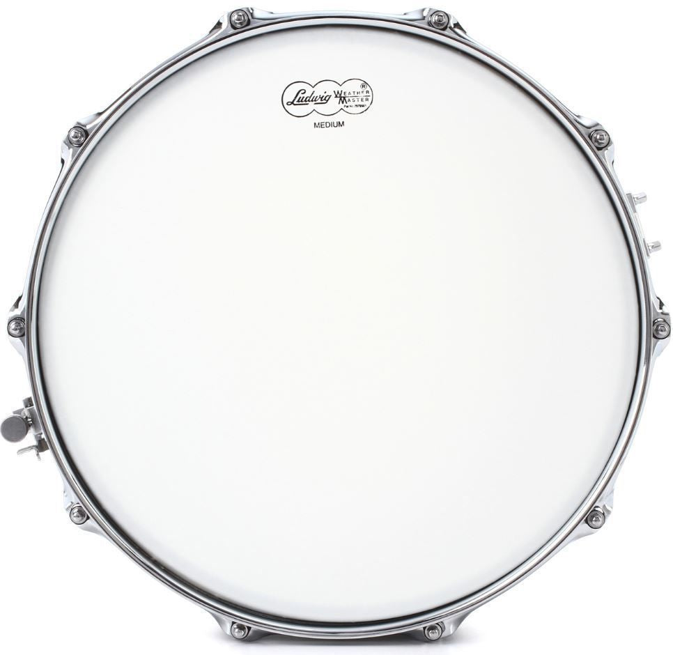 Ludwig Black Beauty Brass Snare Drum 6.5x14 Hammered Shell with Imperial Lugs