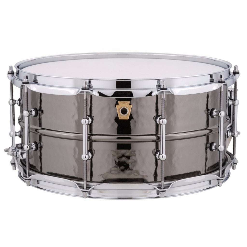 Ludwig Black Beauty Brass Snare Drum 6.5x14 Hammered Shell with Tube Lugs