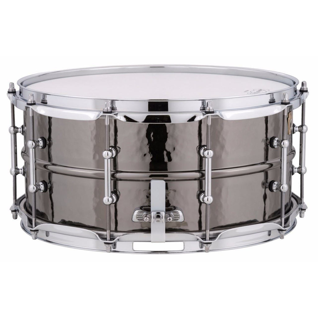 Ludwig Black Beauty Brass Snare Drum 6.5x14 Hammered Shell with Tube Lugs