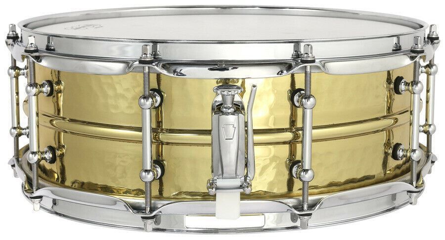 Ludwig Hammered Brass Snare Drum 5x14 with Tube Lugs, P85 & Throw Off