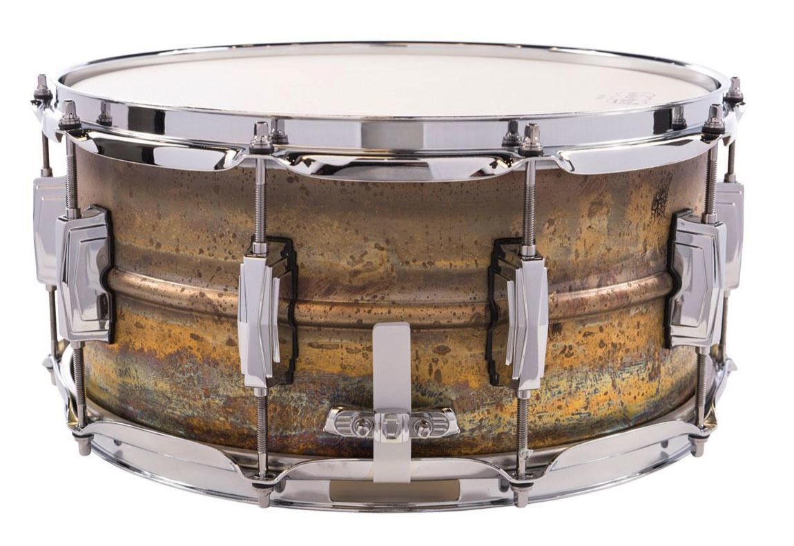 Ludwig Raw Brass Phonic Snare Drum 6.5 x14 Raw Brass Shell Imperial Lugs