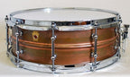 Ludwig Copper Phonic Snare Drum 5x14 Raw Shell with Tube Lugs