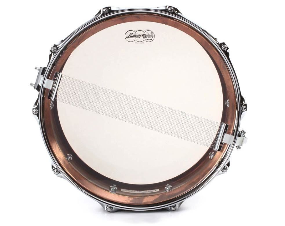 Ludwig Copper Phonic Snare Drum 6.5x14 Raw Shell with Imperial Lugs