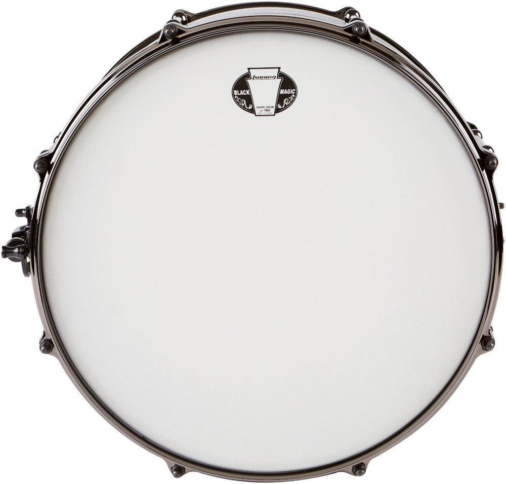 Ludwig 7x13 Black Magic Snare with Black Nickel Die-Cast Hoops & Tube Lug