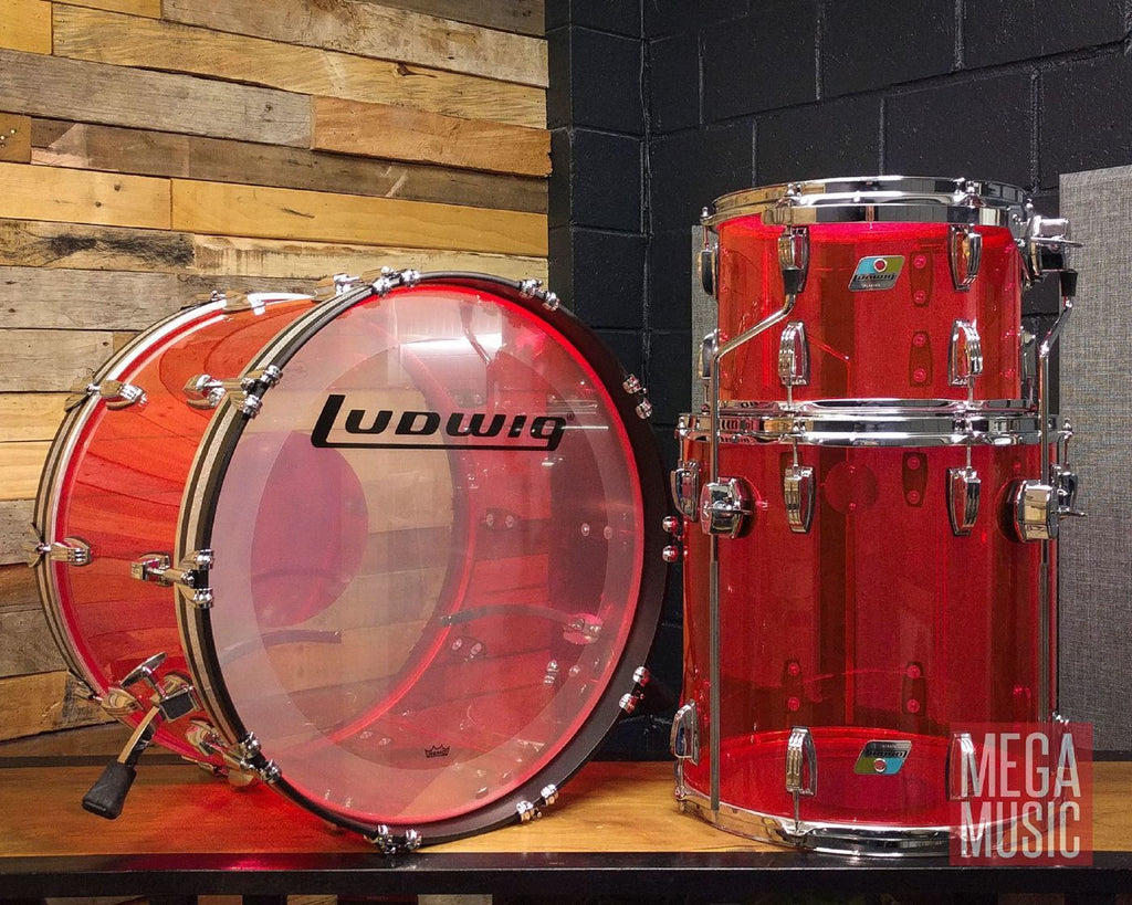 Ludwig Vistalite FAB 22inch 3-Piece Drum Kit in Pink