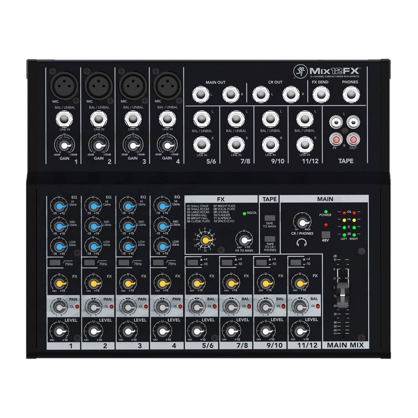 Mackie MIX12FX 12-Channel Compact Mixer with FX