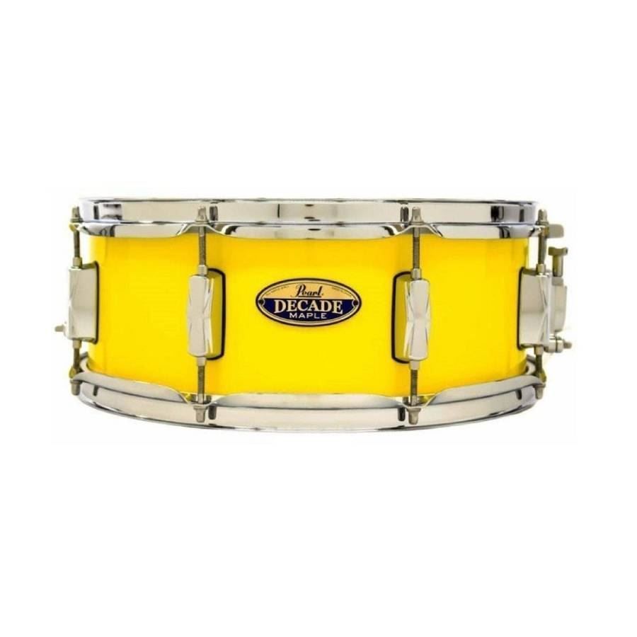 Pearl DMP1455S/C-228 Decade Maple 14in x 5.5 Snare Drum in Solid Yellow