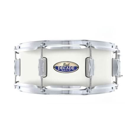 Pearl DMP1455S/C-229 Decade Maple 14in x 5.5 Snare Drum in White Satin Pearl