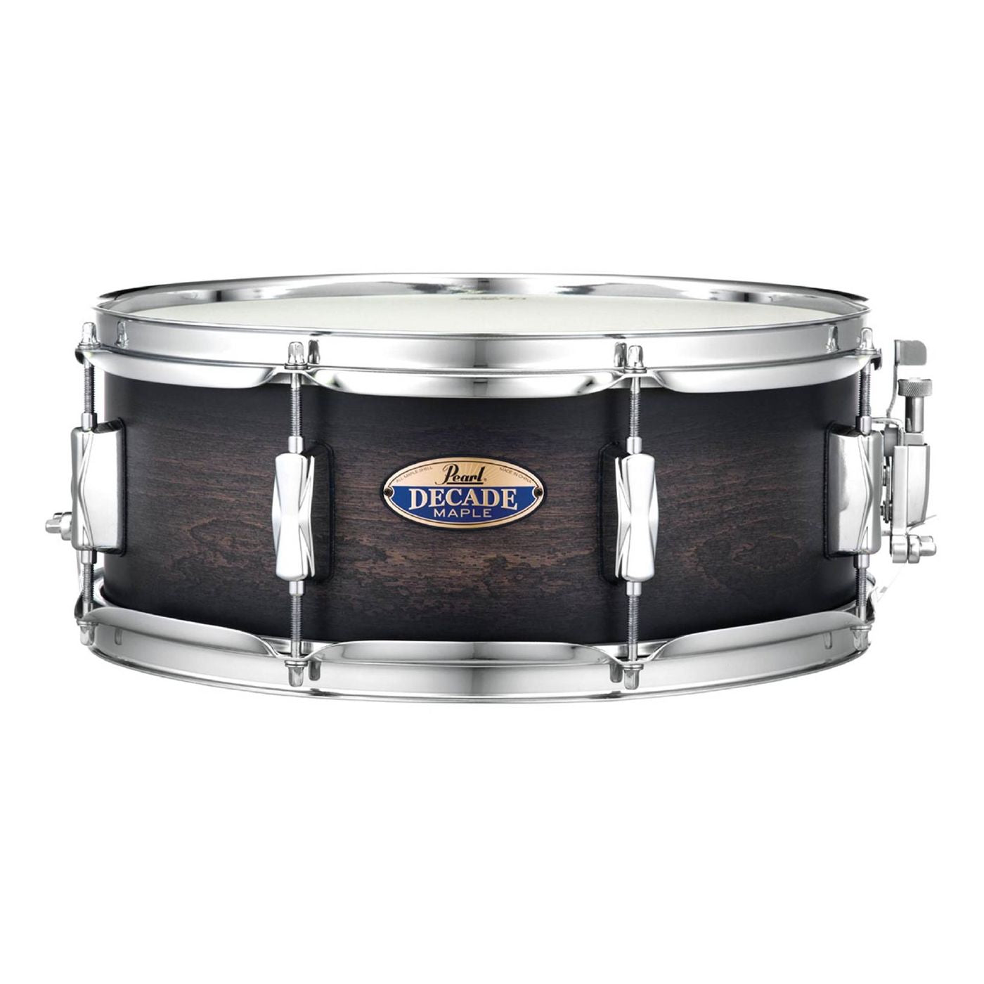 Pearl DMP1455S/C-262 Decade Maple 14in x 5.5 Snare Drum in Satin Black Burst