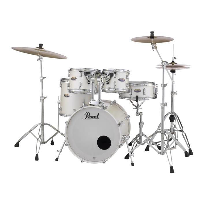 Pearl Decade Maple 20 Fusion Drum Kit with Hardware - White Satin Pearl