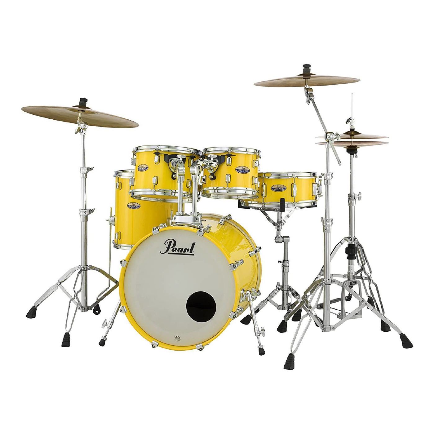 Pearl Decade Maple 22 Fusion Drum Kit Shell Pack - Solid Yellow