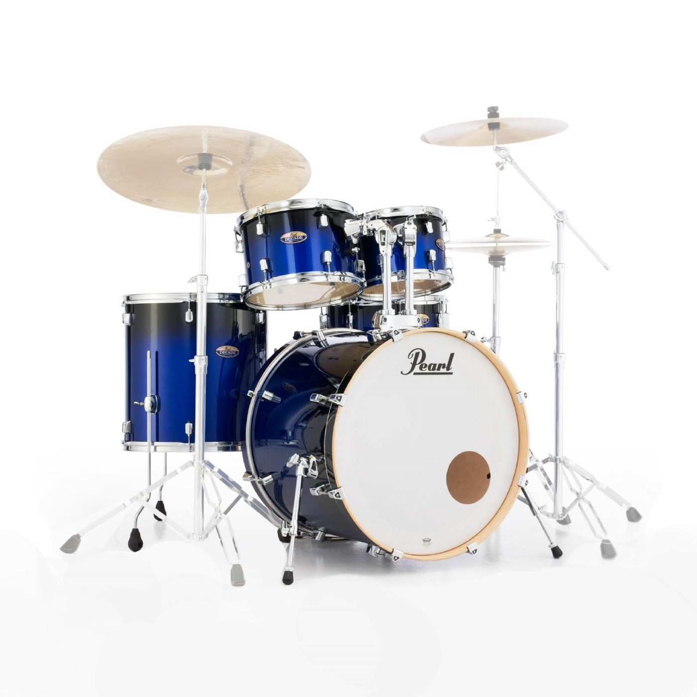 Pearl Decade Maple 22 Fusion Plus Drum Kit with Hardware - Kobalt Blue Fade