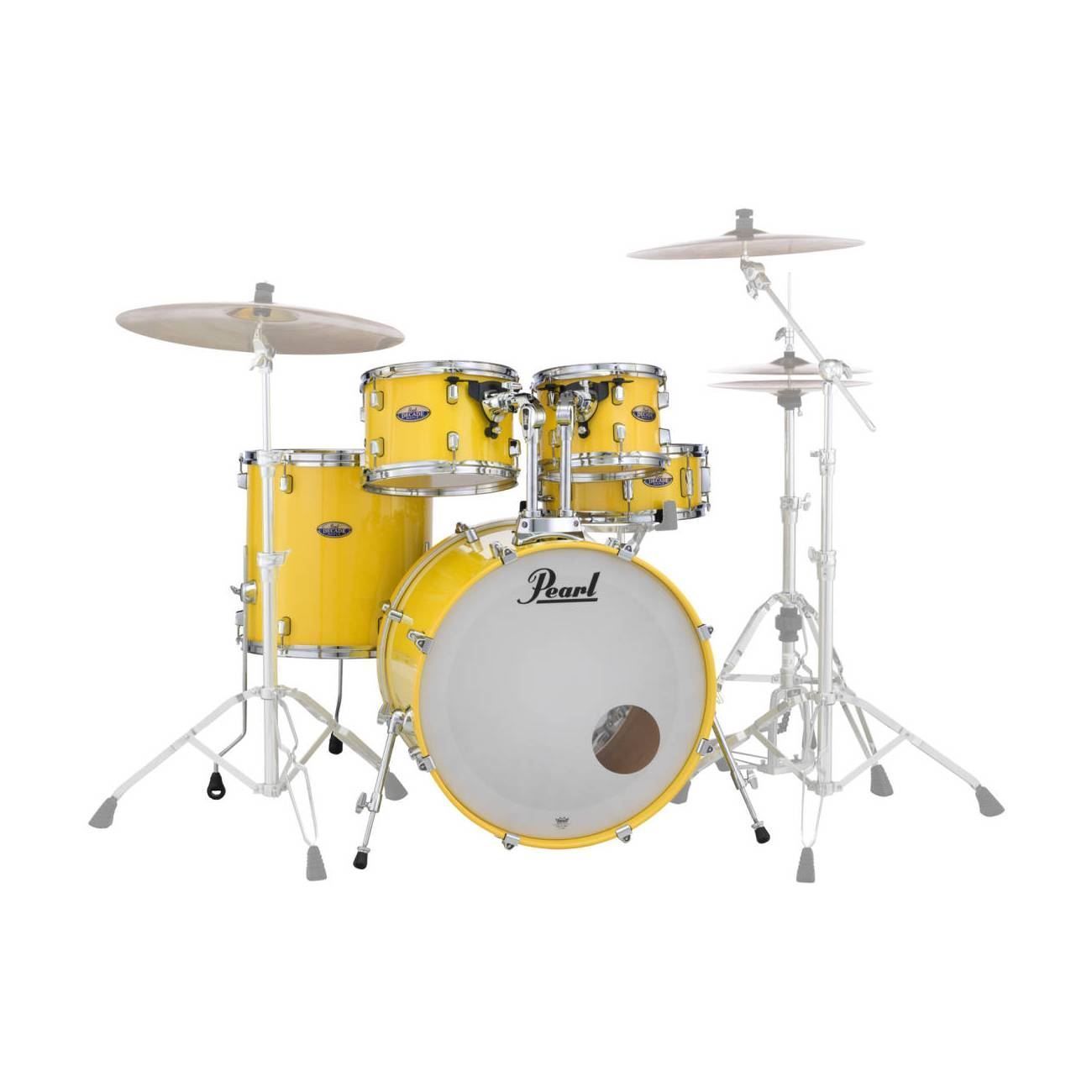 Pearl Decade Maple 22 Fusion Plus Drum Kit with Hardware - Solid Yellow