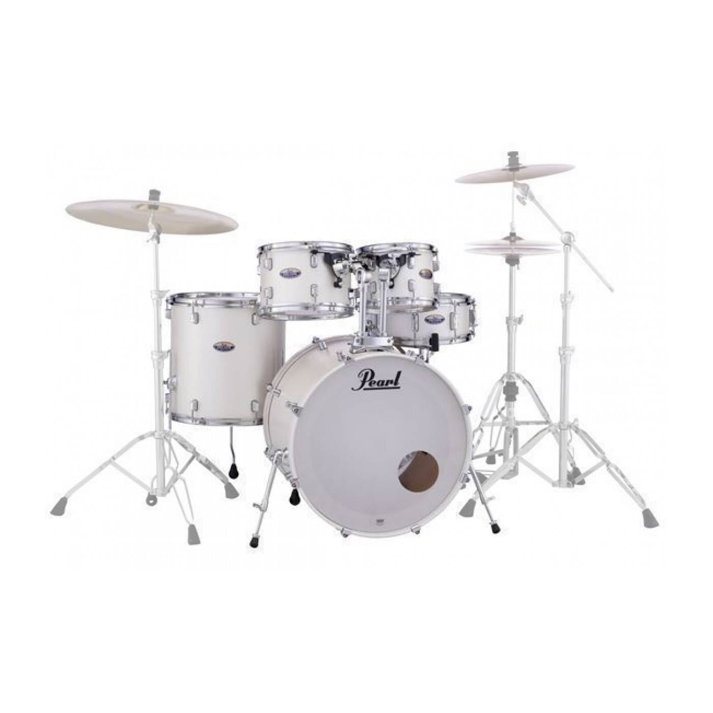 Pearl Decade Maple 22 Fusion Plus Drum Kit with Hardware - White Satin Pearl