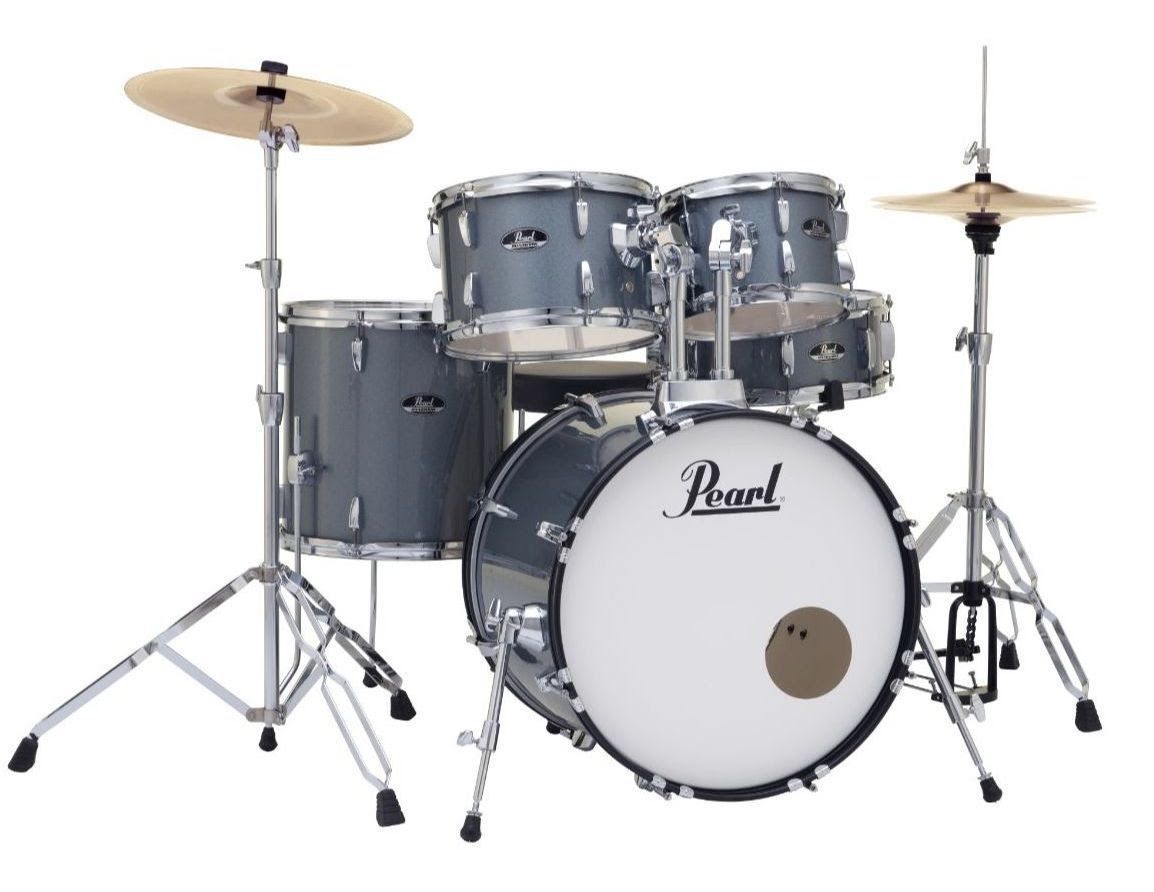 Pearl Roadshow 20 Fusion Drum Kit with Hardware and Cymbals - Charcoal Metallic