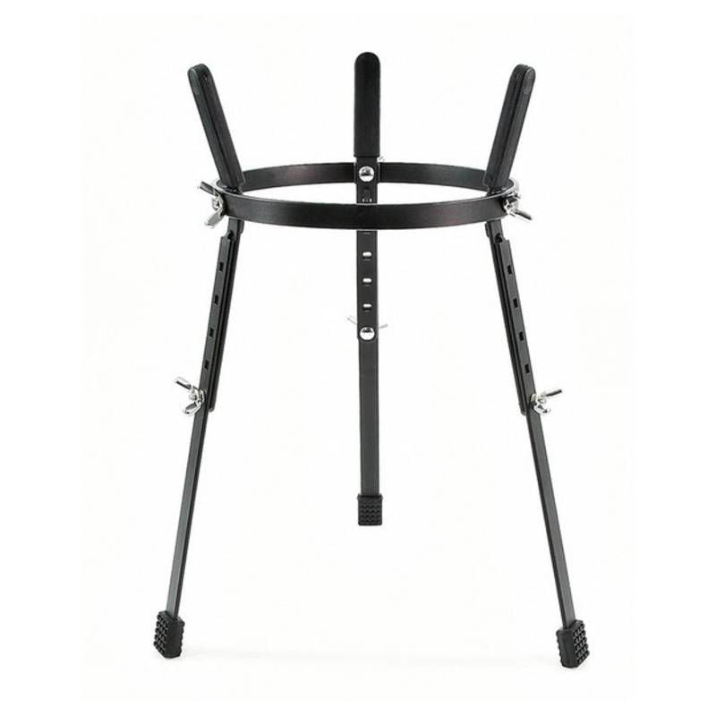 Pearl Pearl 11-inch conga stand with black metal legs and padded supports for securing congas during performances