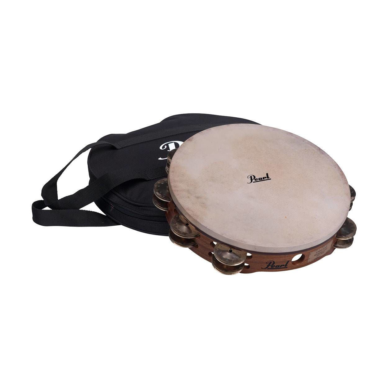 Pearl Tambourine Concert German Silver Jingles With Bag