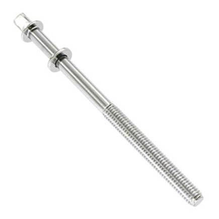 Pearl Pearl T-066 Tension Rods for bass drums, M6 x 115mm, shown attached to bass drum hardware in a close-up image.