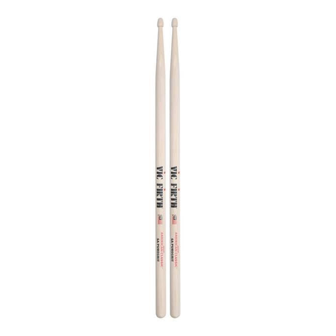 Vic Firth American Classic 5A PureGrit -- No Finish, Abrasive Wood Texture Drumsticks