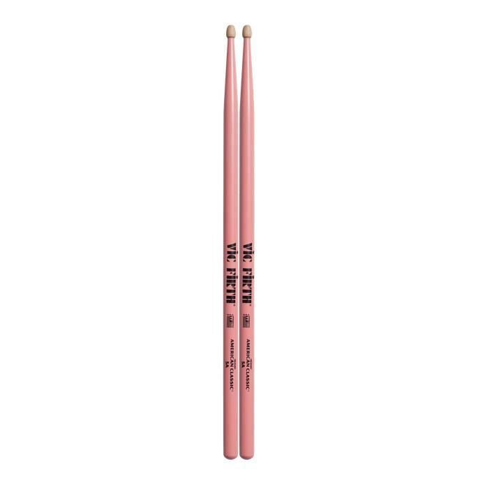 Vic Firth American Classic 5A Wood Tip Drumstick Pink Finish
