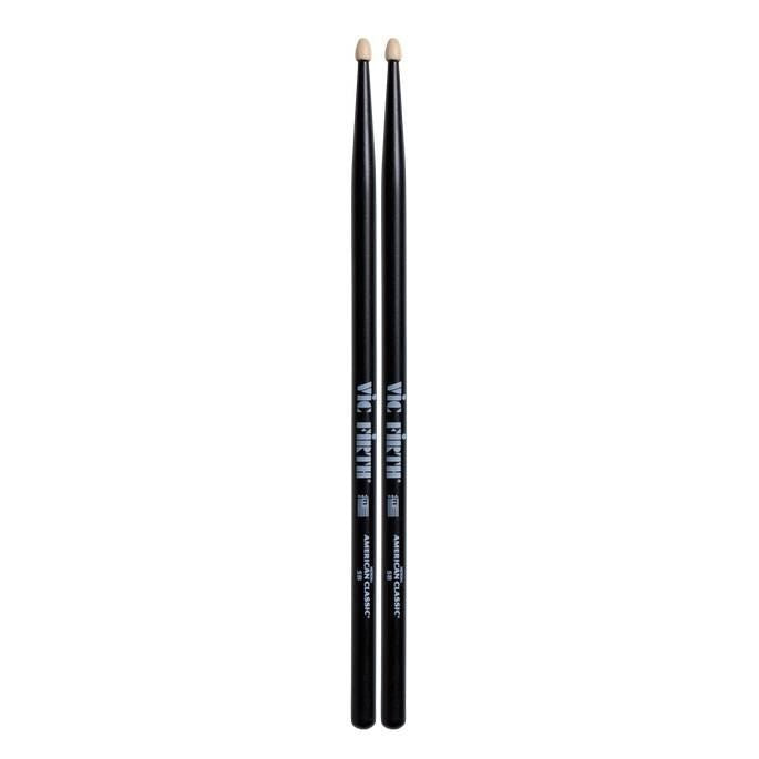 Vic Firth American Classic 5B Wood Tip Drumstick Black Finish