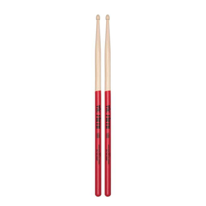 Vic Firth American Classic 7A wood tip drumsticks with Vic Grip, showing sleek wooden tips and textured grip handles.
