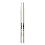 Vic Firth American Classic 85A wood tip drumsticks, suitable for drumming, with a smooth finish and balanced weight for versatile play.