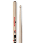 Vic Firth American Jazz AJ2 wood tip drumsticks laid out, showing their smooth finish and tapered design for jazz drumming.