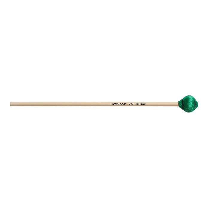 Vic Firth Signature Keyboard Mallet Terry Gibbs Medium hard ‚Äì Green Cord
