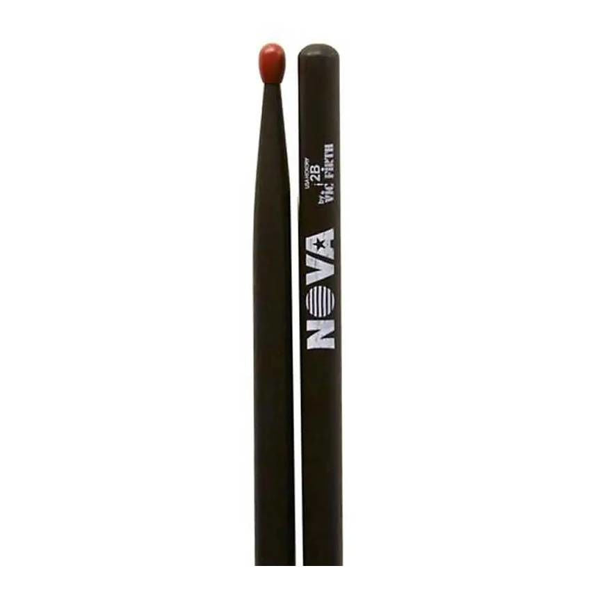 Vic Firth 2BN in Black with NOVA imprint - Nylon Tip Drumsticks