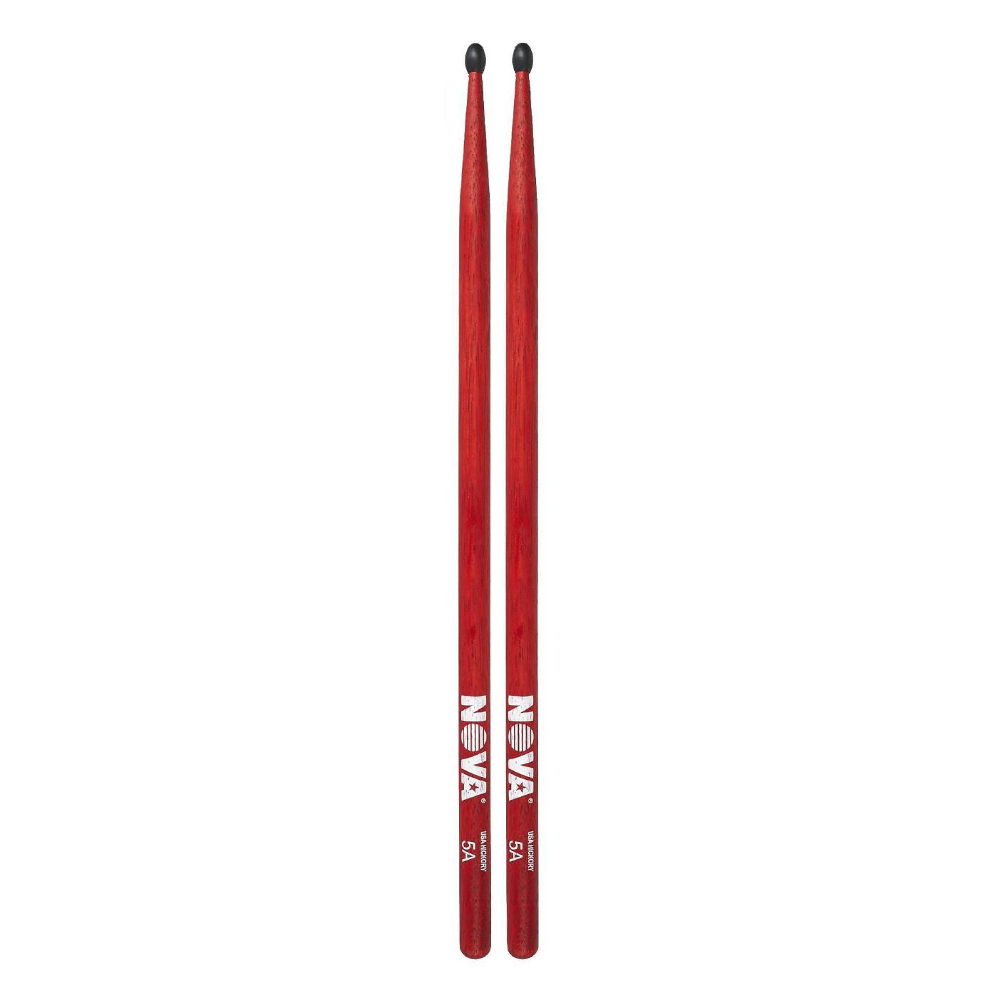 Vic Firth 5AN in Red with NOVA imprint - Nylon Tip Drumsticks