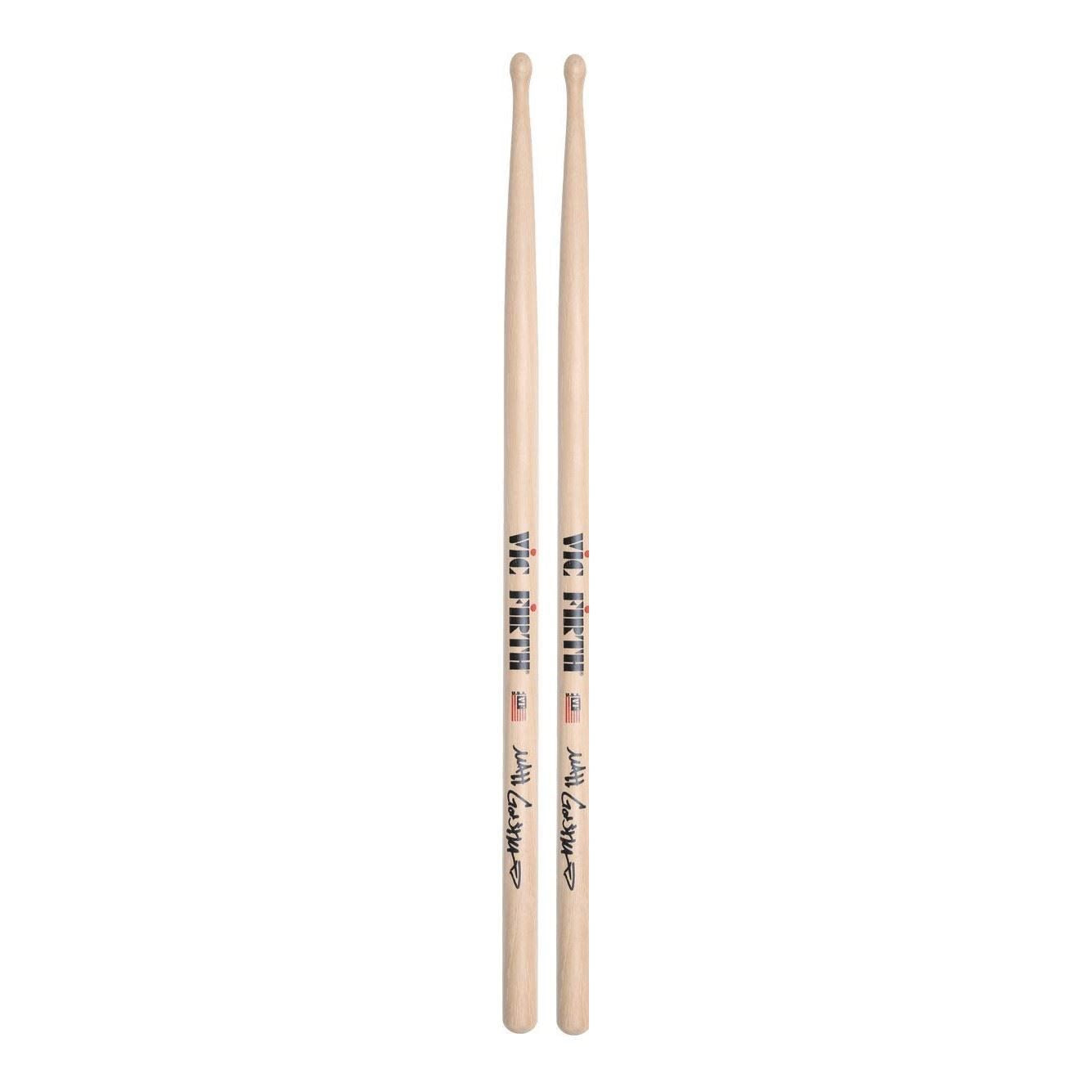 Vic Firth Matt Garstka signature drumsticks, featuring wood construction and ergonomic grip, designed for professional drummers.