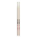 Vic Firth American Classic X55A wood tip drumsticks, featuring natural wood finish and standard size for drumming.