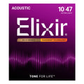 Elixir 11002 10-47 Extra Light Nanoweb Acoustic Guitar Strings