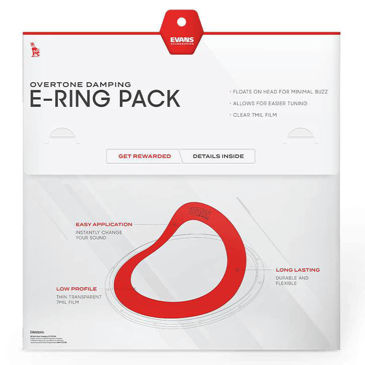 Evans 1.5 Inch E-Ring 10 Pack 13 Inch