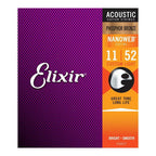 Elixir 11-52 Acoustic Guitar Strings NANOWEB Coated Phosphor Bronze Custom Light Gauge