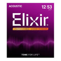 Elixir 16052 Nanoweb Phosphor Bronze Light 12-53 Ac. Guitar Strings