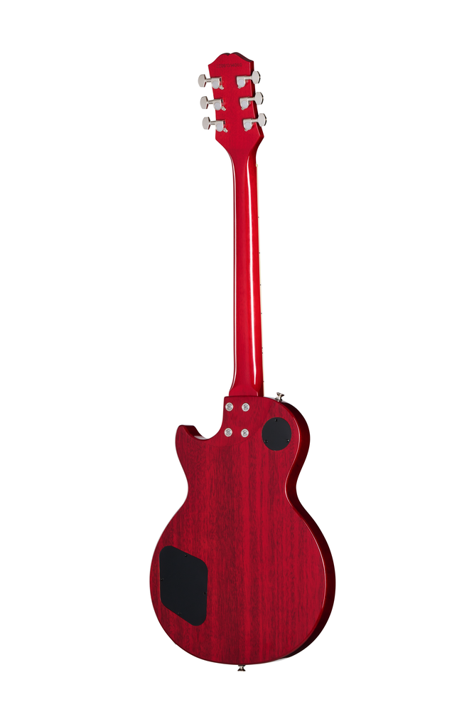 Epiphone Les Paul Tribute electric guitar in Heritage Cherry Sunburst finish with humbucker pickups and maple top.