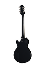 Epiphone Les Paul Tribute electric guitar in vintage sunburst finish, showcasing its solid body, dual humbuckers, and classic design.