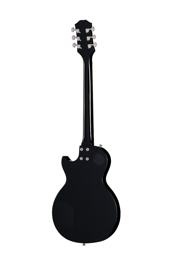 Epiphone Les Paul Tribute electric guitar in vintage sunburst finish, showcasing its solid body, dual humbuckers, and classic design.