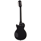 Epiphone Les Paul Tribute Plus electric guitar in ebony burst finish, showcasing its solid body and dual humbucker pickups.